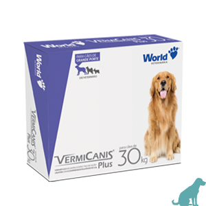 Vermicanis Plus para Cães de Até 30kg (2 Comprimidos) - World