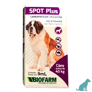 Spot Plus 9ml Cães Acima 40kg - Biofarm