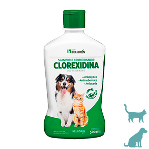 Shampoo Condicionador Clorexidina 500ml - Kelldrin
