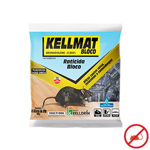 Ratoeira Bloco Kellmat 1kg (50 X 20g) - Kelldrin
