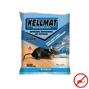 Raticida Kellmat Cereais Girassol 1kg (40 X 25g) - Kelldrin