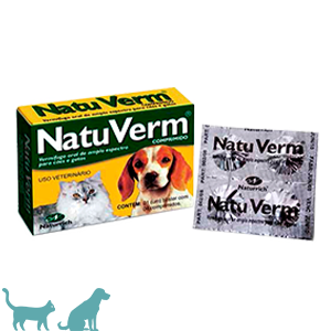 Natu Verm Comprimido Cães E Gatos (4 Comprimidos) - Naturrich