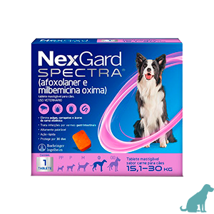 Nexgard Spectra para Cães de 15,1 A 30kg (1 Comprimido) - Merial