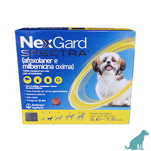 Nexgard Spectra para Cães de 3,6 A 7,5kg (1 Comprimido) - Merial
