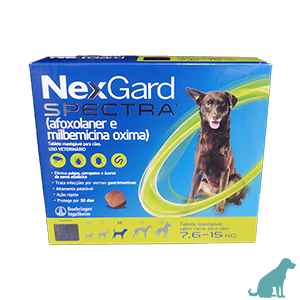 Nexgard Spectra para Cães de 7,6 A 15kg (1 Comprimido) - Merial