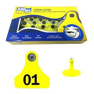 Brinco Allflex (amarelo - Médio) 01 A 25 (25 Unidades)