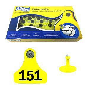 Brinco Allflex (amarelo - Médio) 151 A 175 (25 Unidades)