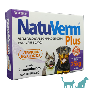 Natu Verm Plus 1.650mg (2 Comprimidos) - Vetbras