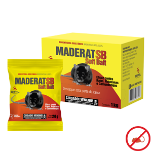 Raticida Maderat Sb 1kg (50x20g) - Dipil
