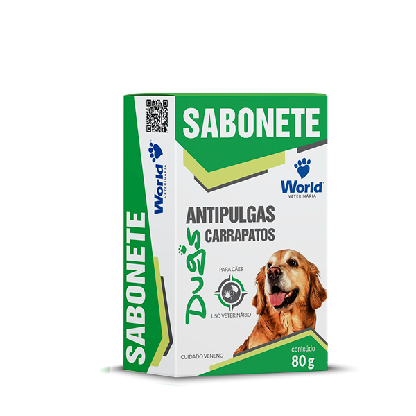 Sabonete Dugs Antipulgas 80g - World