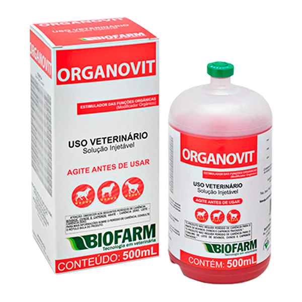 Modificador Orgânico Organovit Injetável 500ml - Biofarm