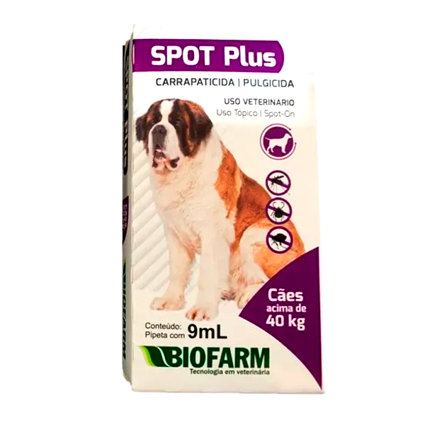 Spot Plus 9ml Cães Acima 40kg - Biofarm