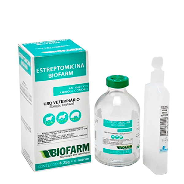 Estreptomicina Injetável 6,25g - Biofarm