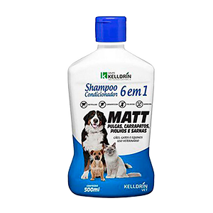 Shampoo Matt Pulgas 6 em 1 500ml - Kelldrin