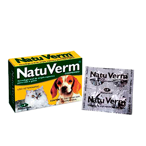 Natu Verm Comprimido Cães E Gatos (4 Comprimidos) - Naturrich