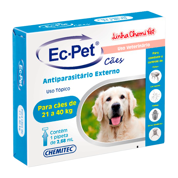 Ec-pet 2,68ml Cães de 21 A 40kg (1 Cápsula) - Chemitec