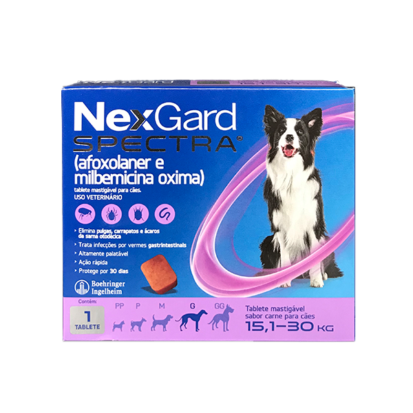 Nexgard Spectra para Cães de 15,1 A 30kg (1 Comprimido) - Merial