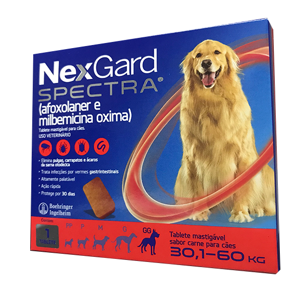 Nexgard Spectra para Cães de 30,1 A 60kg (1 Comprimido) - Merial