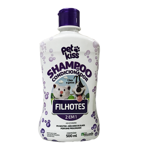 Shampoo E Condicionador Filhotes 2x1 500ml - Kelldrin