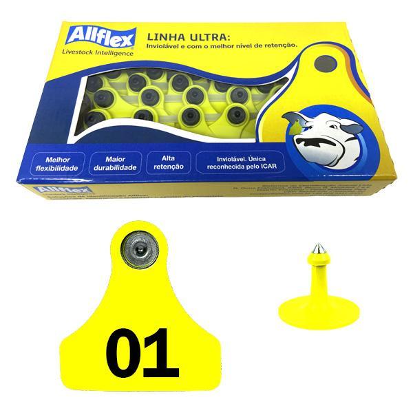 Brinco Allflex (amarelo - Médio) 01 A 25 (25 Unidades)